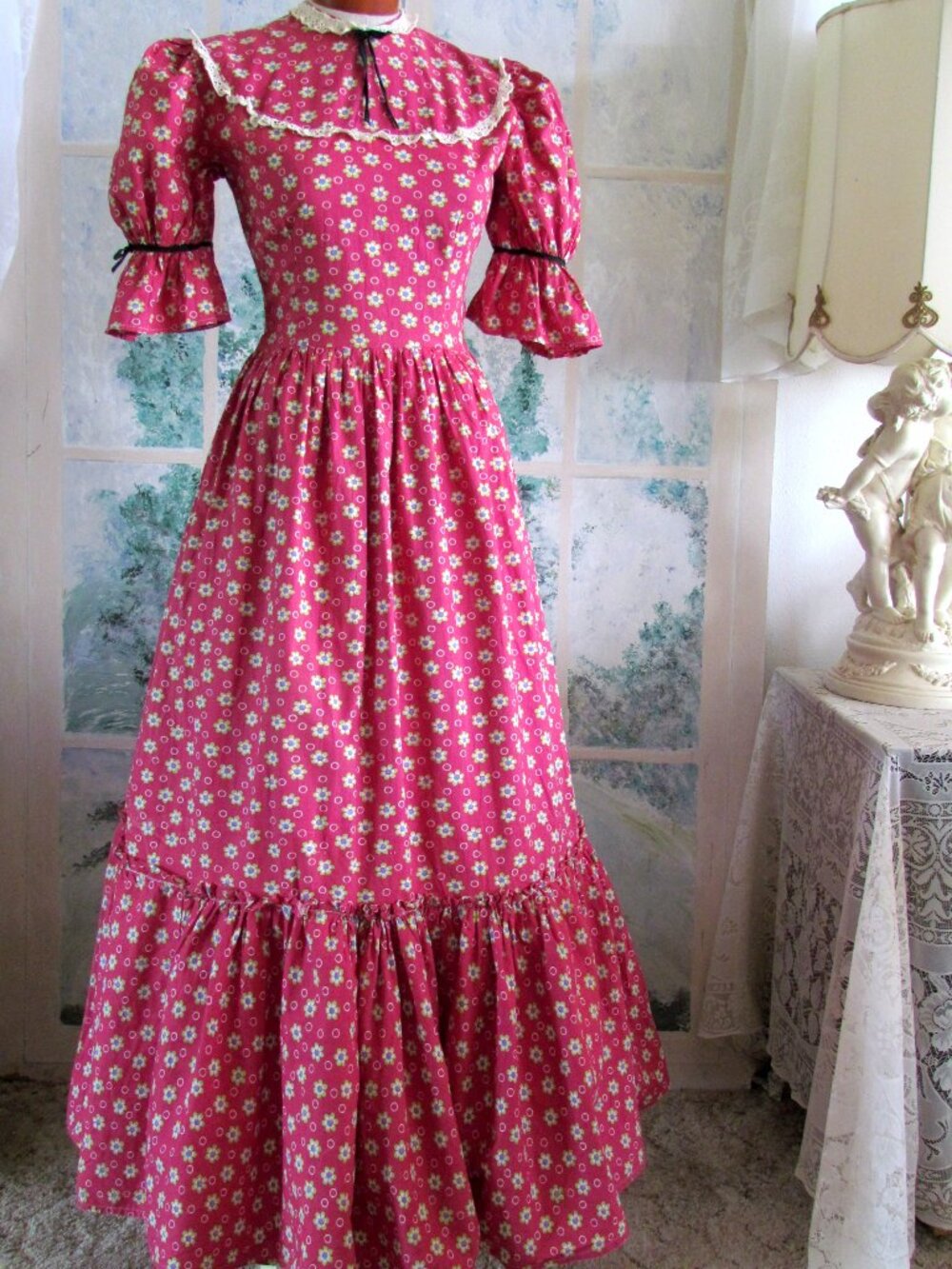 PRAIRIE DRESS, PIONEER, VICTORIAN DAY DRESS for THEATER PLAY, OLD WEST FESTIVAL